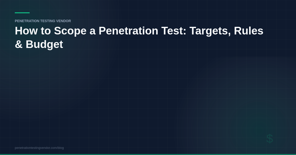 how to scope a penetration test