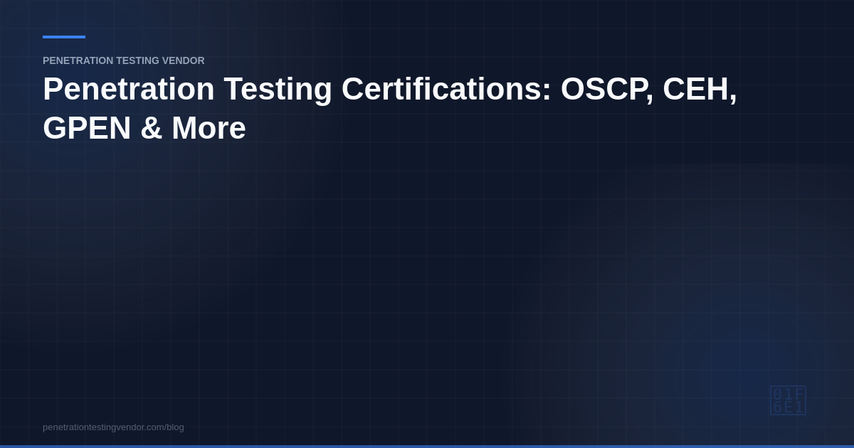 penetration testing certifications explained