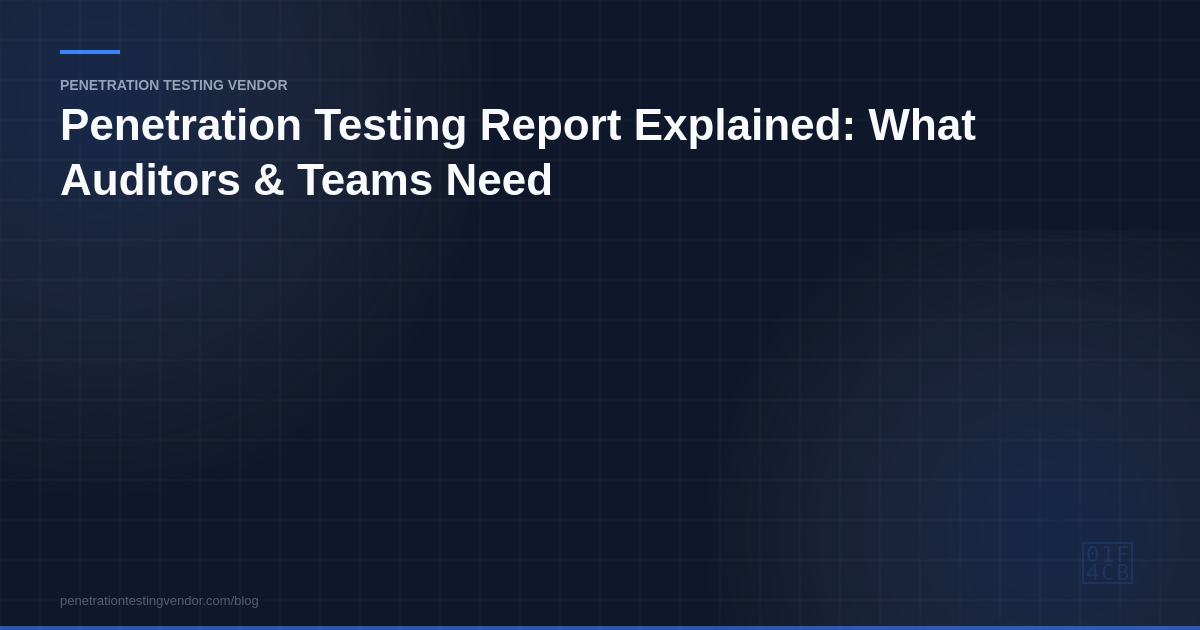 penetration testing report explained