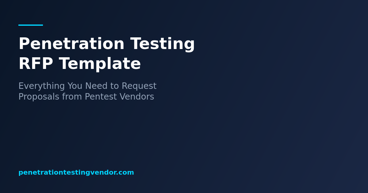Penetration Testing RFP Template