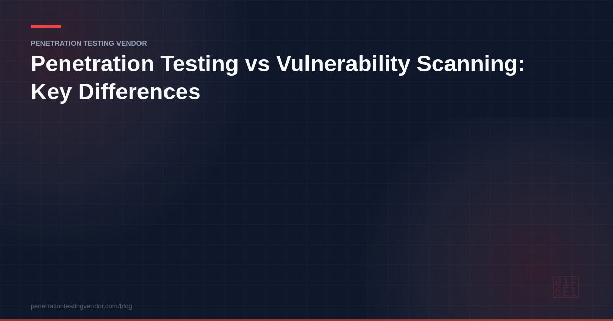 penetration testing vs vulnerability scanning