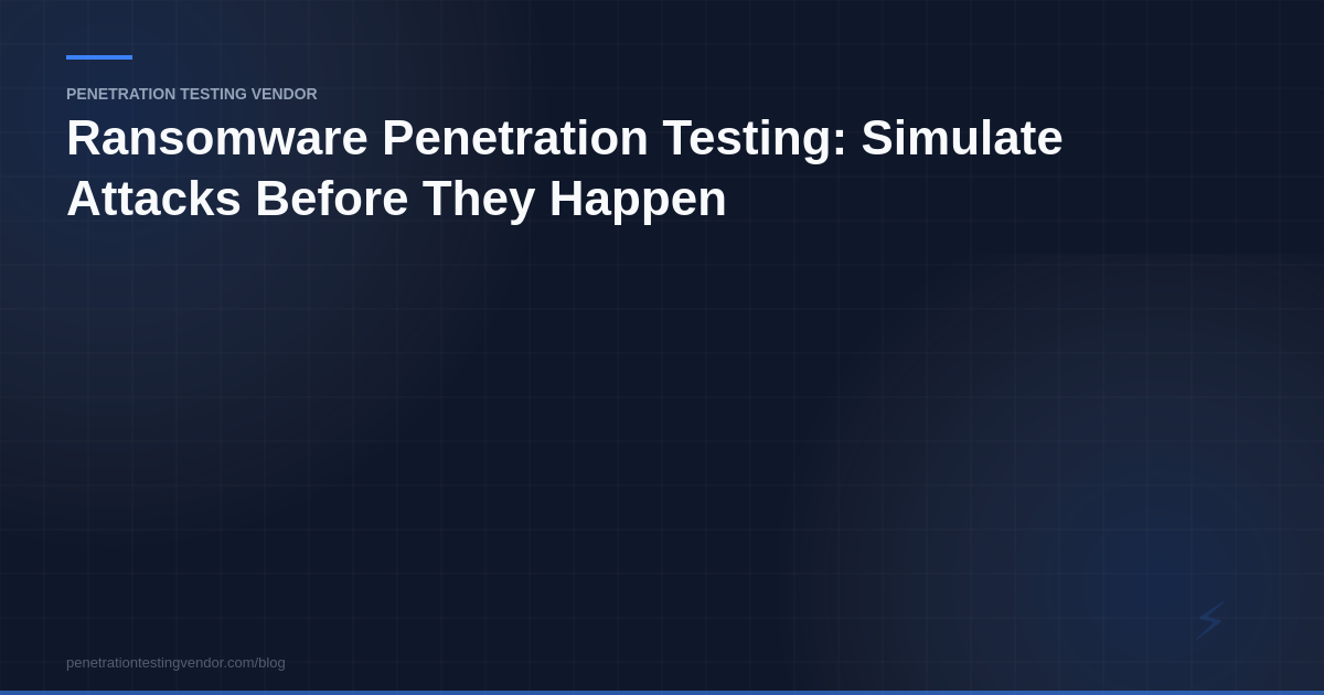 ransomware penetration testing