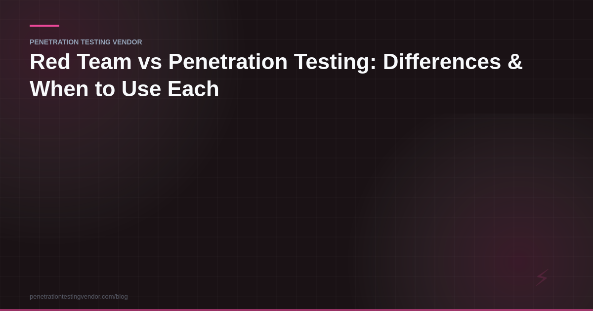 red team vs penetration testing